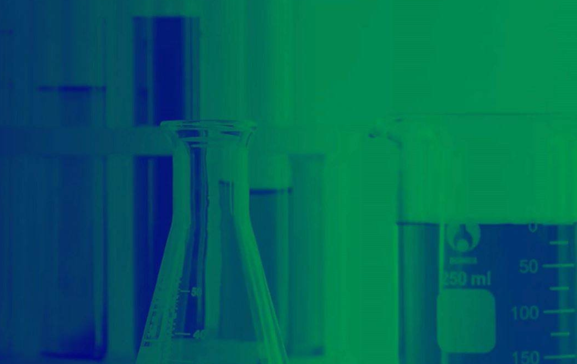 Green washed image of test tubes