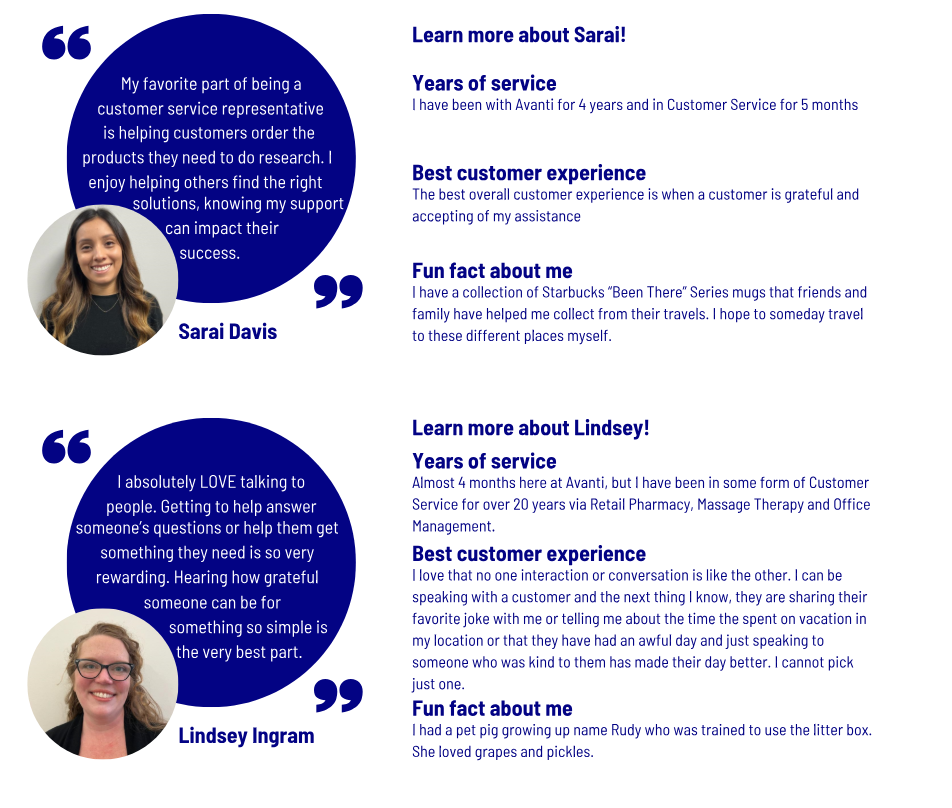 Customer Care team at Avanti