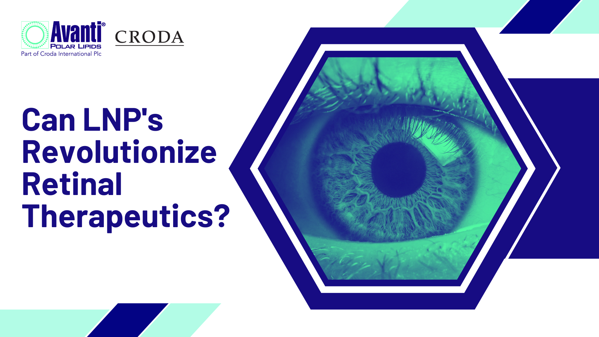 Blue and green washed image of eye