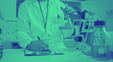 Green washed image of lab